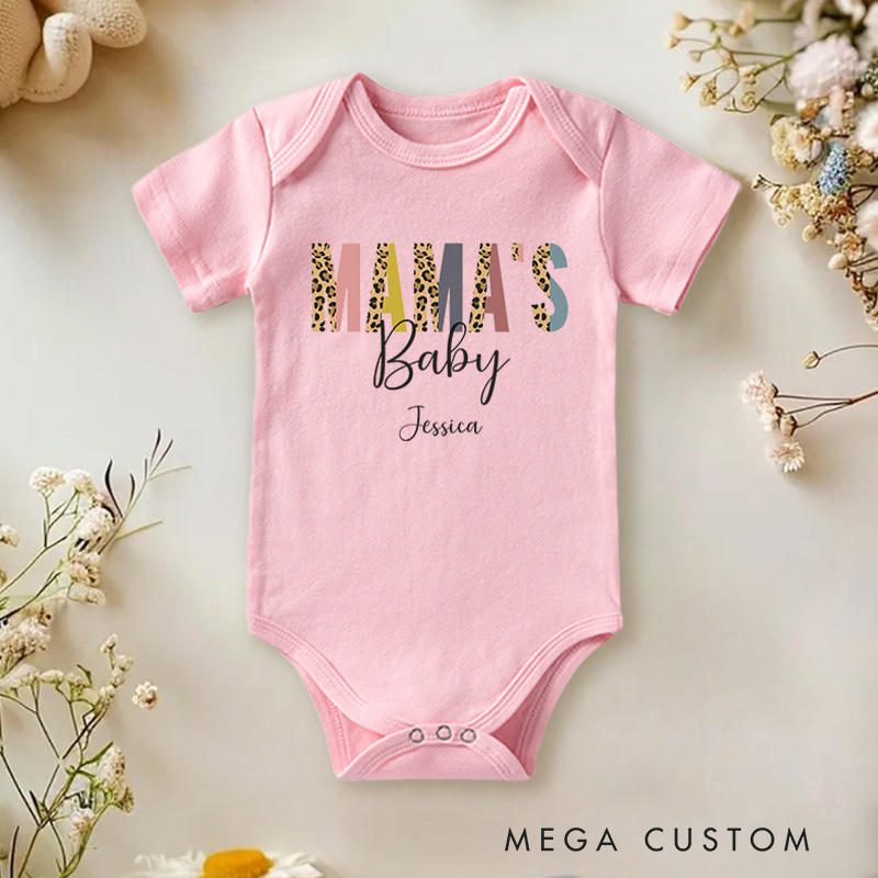 Personalized Mama’s Baby Sweet and Floral Inspired Family Design for Moms and Babies Baby Onesie
