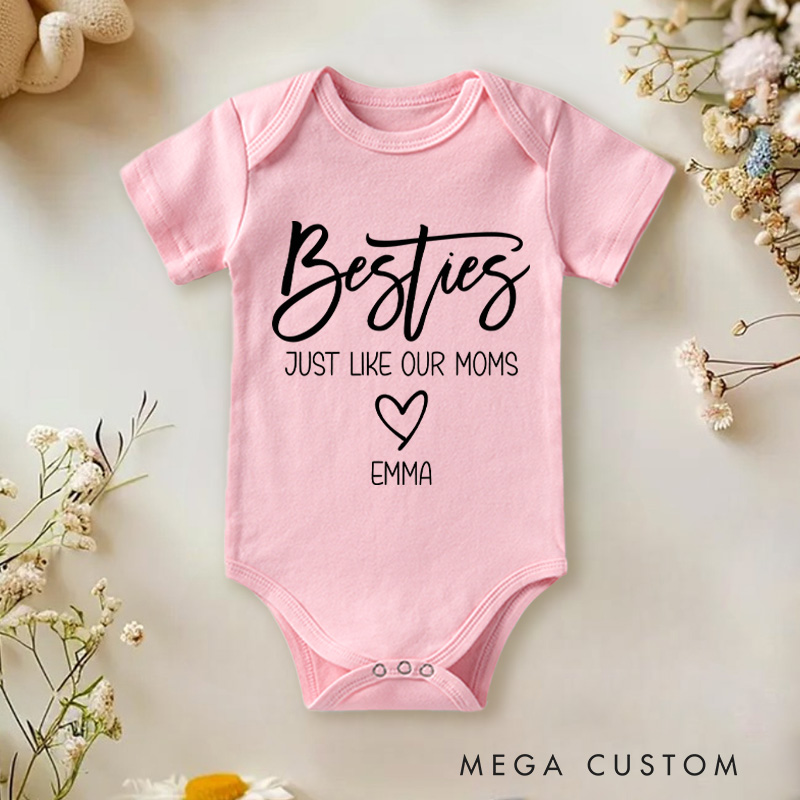Personalized Besties Just like Our Moms Baby Onesie Baby Shower Gift