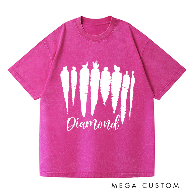 Personalized Carrot Washed T-Shirts Food Shirt Vegetable Shirt Foodie Gift Gardening Gift Farmer Gift Plant Lover Gift