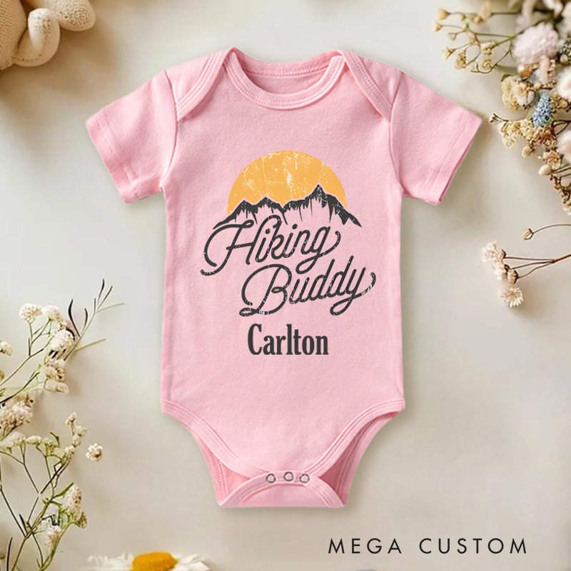 Personalized Hiking Buddy Baby Onesie Gift for New Baby