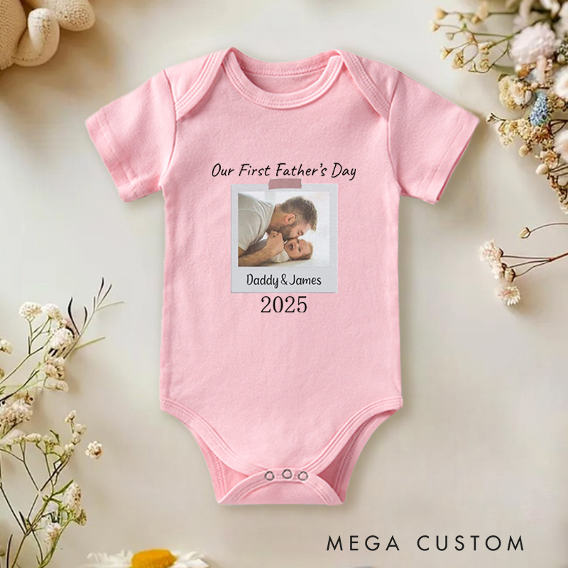 Personalized Our First Father’s Day Sweet and Memorable Baby Onesie