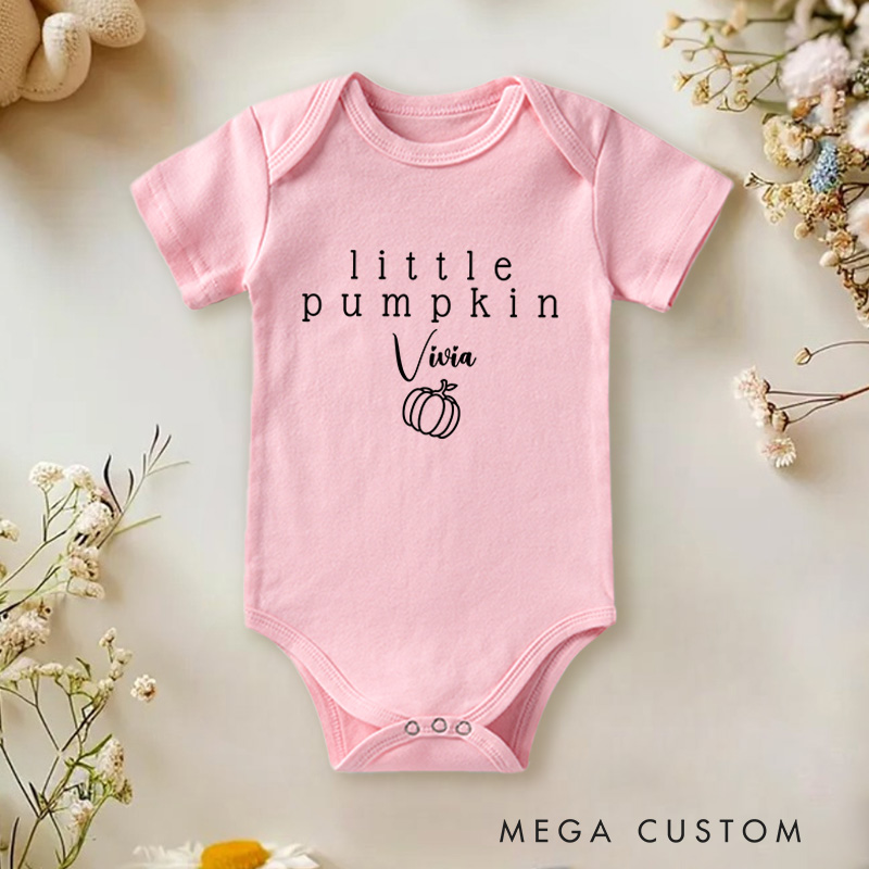 Personalized Little Pumpkin Baby Adorable Fall and Pumpkin Baby Onesie