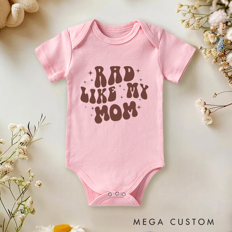 Personalized Rad Like My Dad Cool and Playful Family Inspired for Kids Baby Onesie