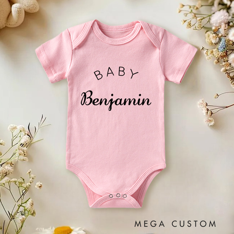 Personalized Baby Name Elegant and Timeless Name Design Baby Onesie  