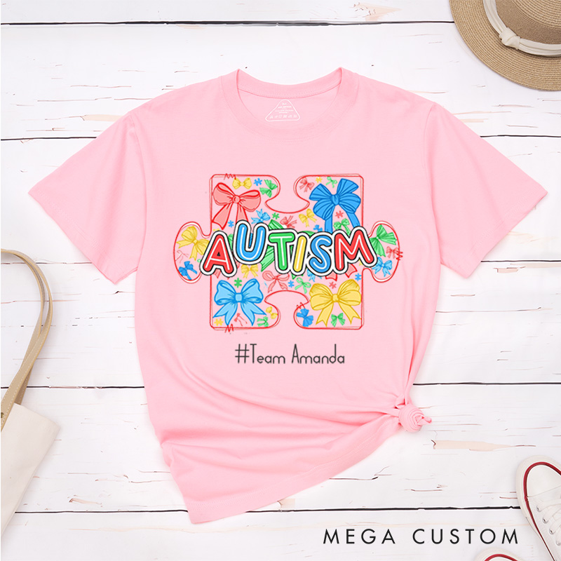 Personalized Autism Accept Understand Love Autism Awareness T-Shirt