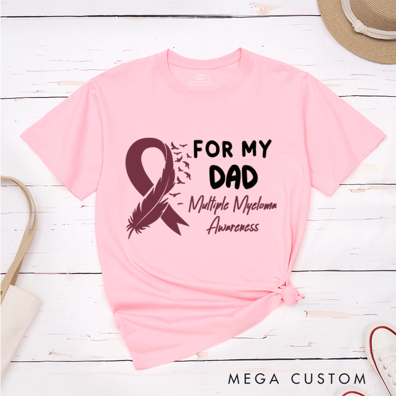 Personalized Multiple Myeloma Cancer Awareness Month Kahler Disease Cancer Support Warrior T-Shirt