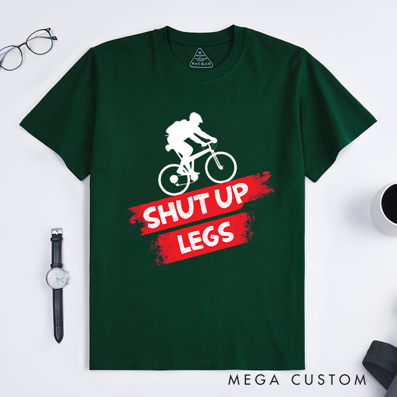 Personalized Striking Cyclist Silhouette T-Shirt for Outdoor Adventures Riding Cycling Biking Enthusiasts