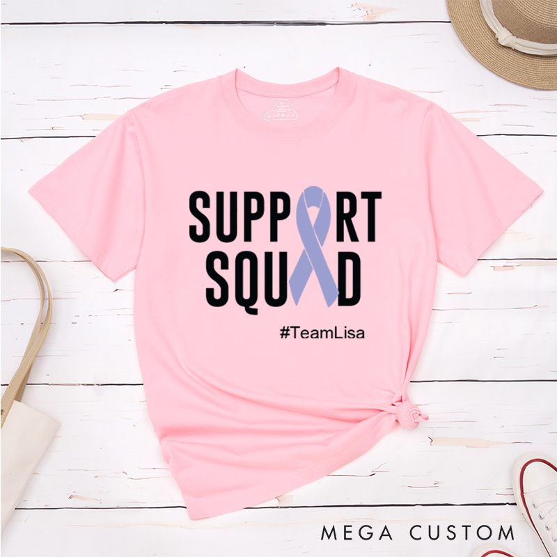 Personalized Support Squad Esophageal Cancer Cancer Awareness Fighter T-Shirt