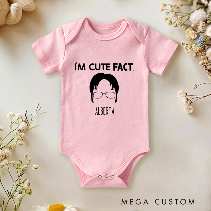 Personalized I’m Cute Fact Fun and Unique Pop Culture Inspired Baby Gift Baby Onesie  