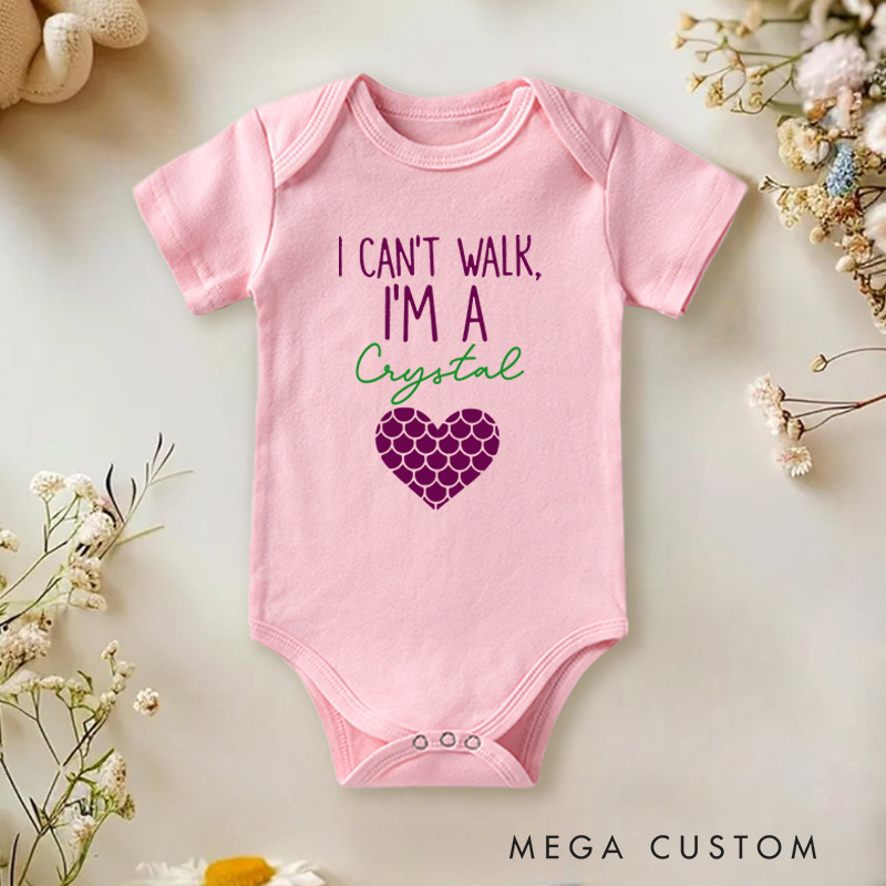 Personalized I Can’t Walk I’m a Baby Name Funny and Playful Baby Quote Baby Gift Baby Onesie  
