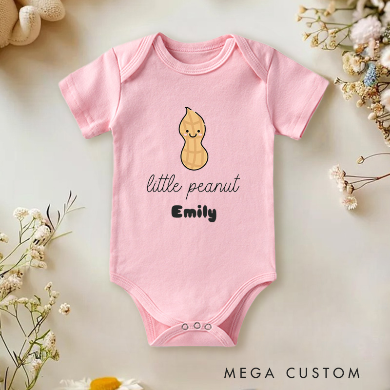 Personalized Little Peanut Adorable and Whimsical Nut Inspired Baby Gift Baby Onesie  