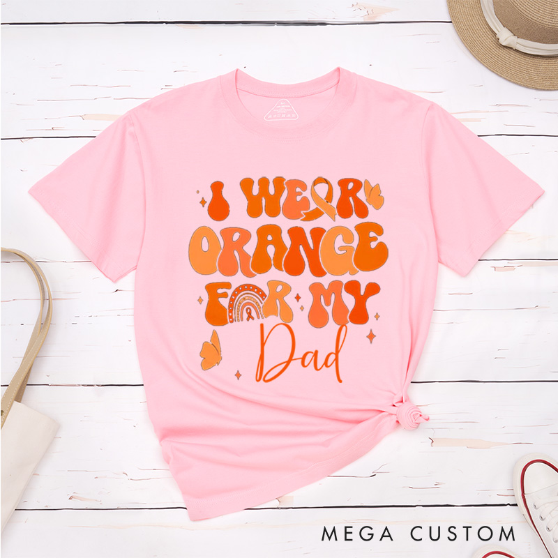 Personalized Kidney Cancer Awareness Shirt I Wear Orange For Kidney Cancer T-Shirt