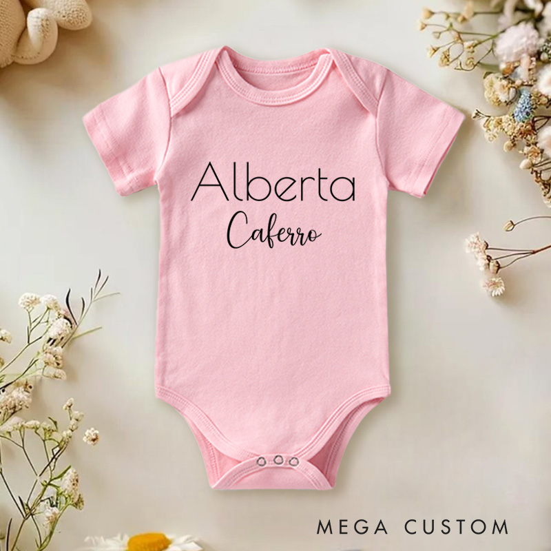 Personalized Name Elegant and Timeless Baby Gift Baby Onesie  