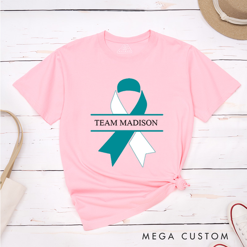Personalized Cervical Cancer Survivor Support Warrior T-Shirt