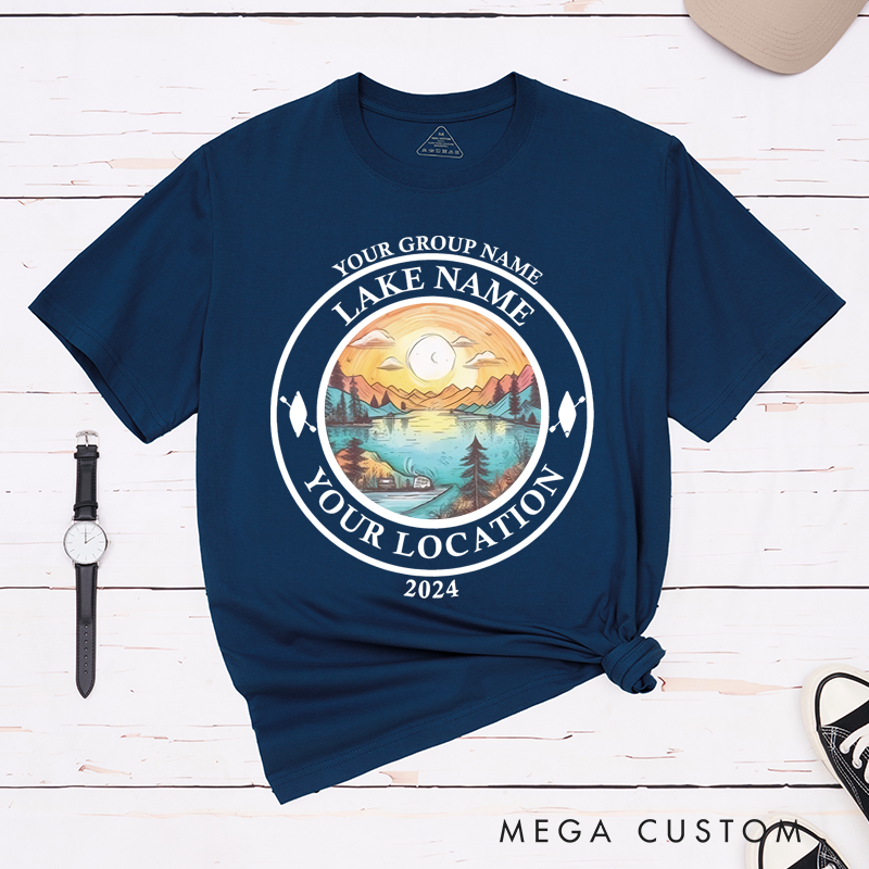Personalized Lake Adventure T-Shirt Great Gift for Fishing Outdoor Lover