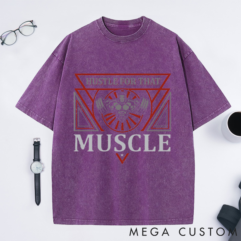 Personalized Gym Washed T-Shirts with Bold and Motivational Gym Design for Fitness Enthusiasts Bodybuilders and Gym Lovers