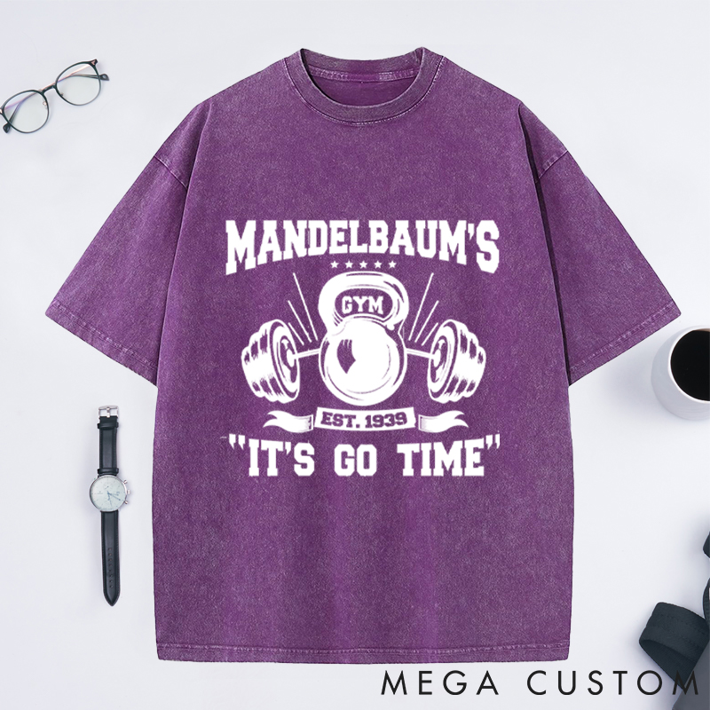 Personalized Gym Washed T-Shirts with Classic Dumbbell Design for Fitness Enthusiasts Bodybuilders and Gym Lovers