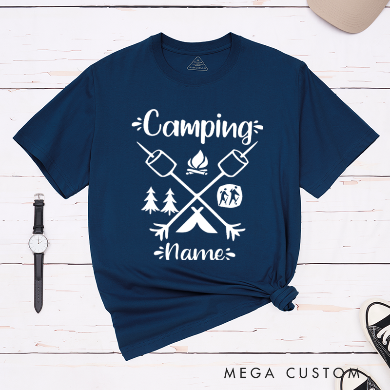 Personalized Adventure Outdoors Camping T-Shirt Travel Hiking Shirt Gift for Outdoors Lover