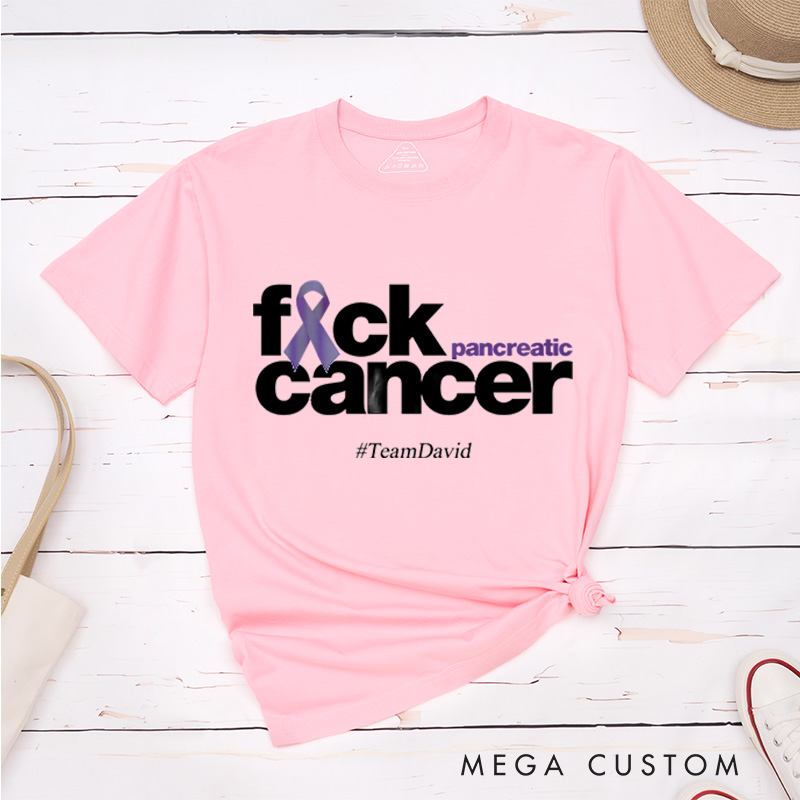Personalized Fuck Pancreatic Cancer Warrior Survivor Support T-Shirt