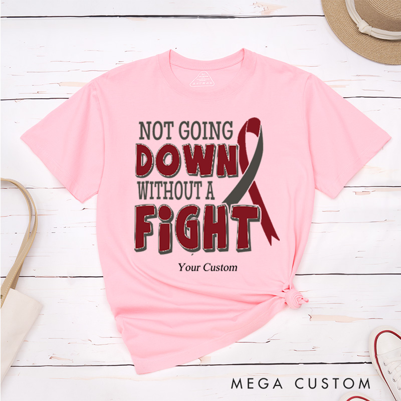 Personalized Without A Fight Head and Neck Cancer Awareness T-Shirt