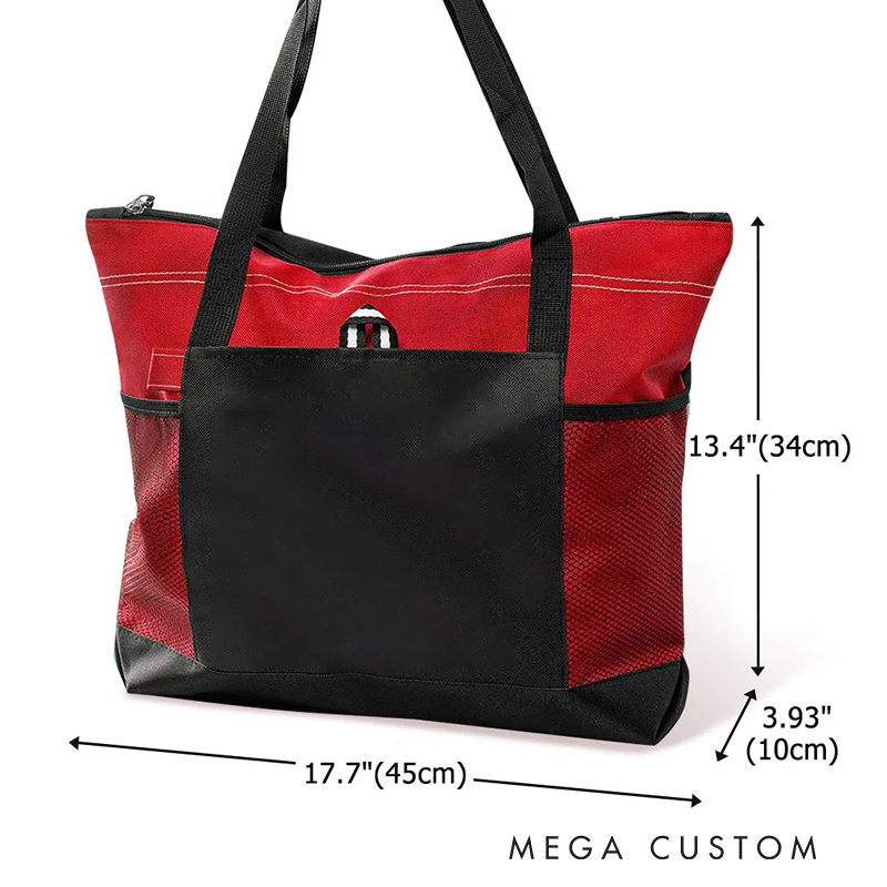 Personalized Basketball Mom Tote Bag with Custom Name and Number  