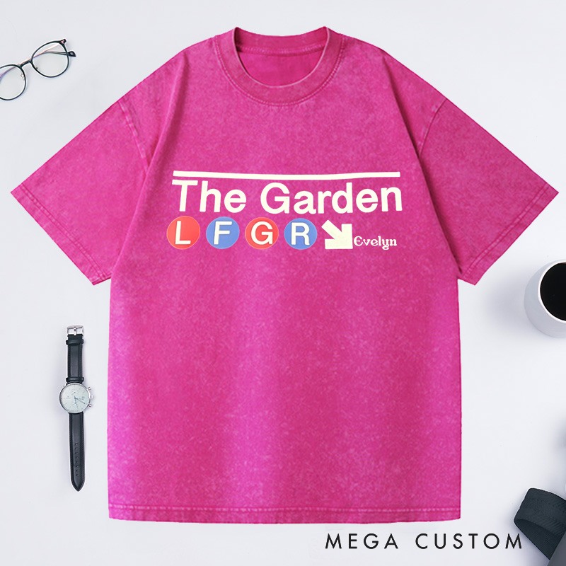 Personalized New York Rangers The Garden Washed T-Shirts Gifts for Gardening Enthusiasts