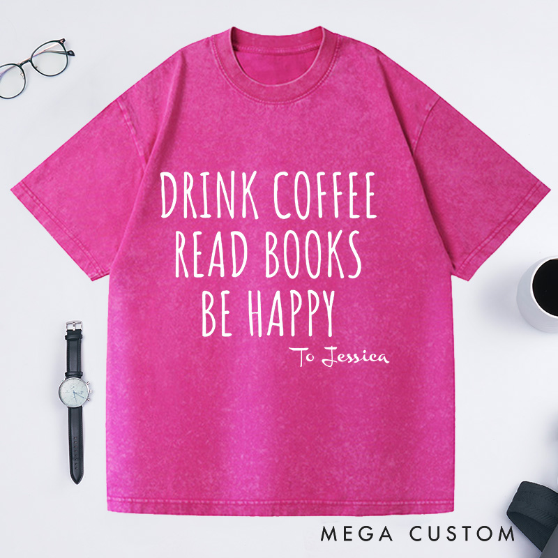 Personalized Book Shirts Bookish Washed T-Shirts Book Lover Shirt Book Lover Gift