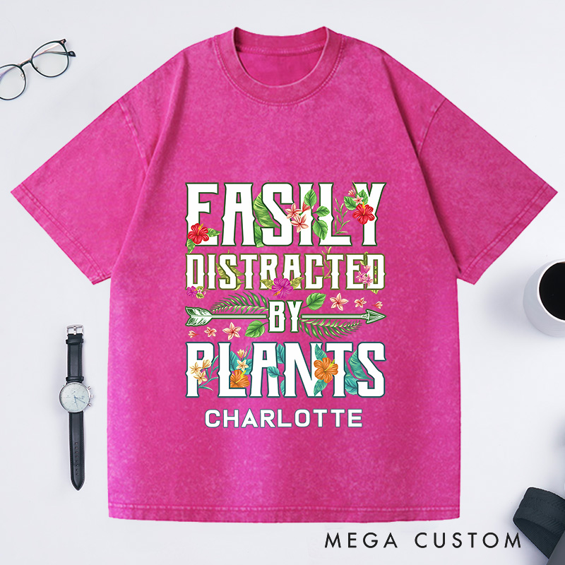 Personalized Gardening Washed T-Shirts Gardener T-Shirt Plant Tee Funny Gardening Shirts Plant Tank Top