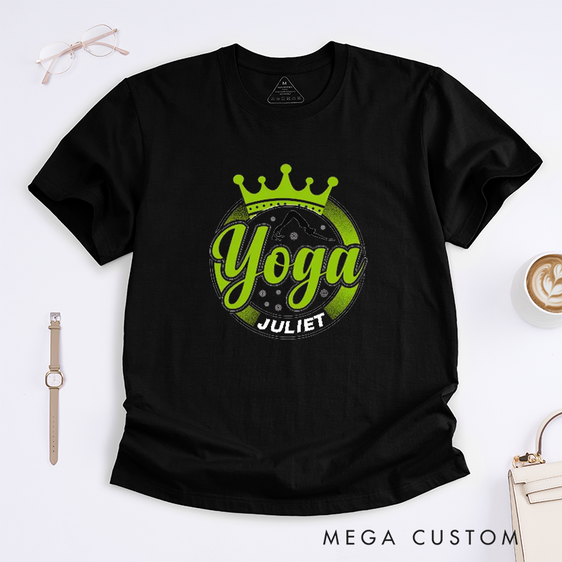 Personalized Yoga Queen T-shirt Yoga Poses T-Shirt Yoga Lover T-Shirt Yoga Gift for Women