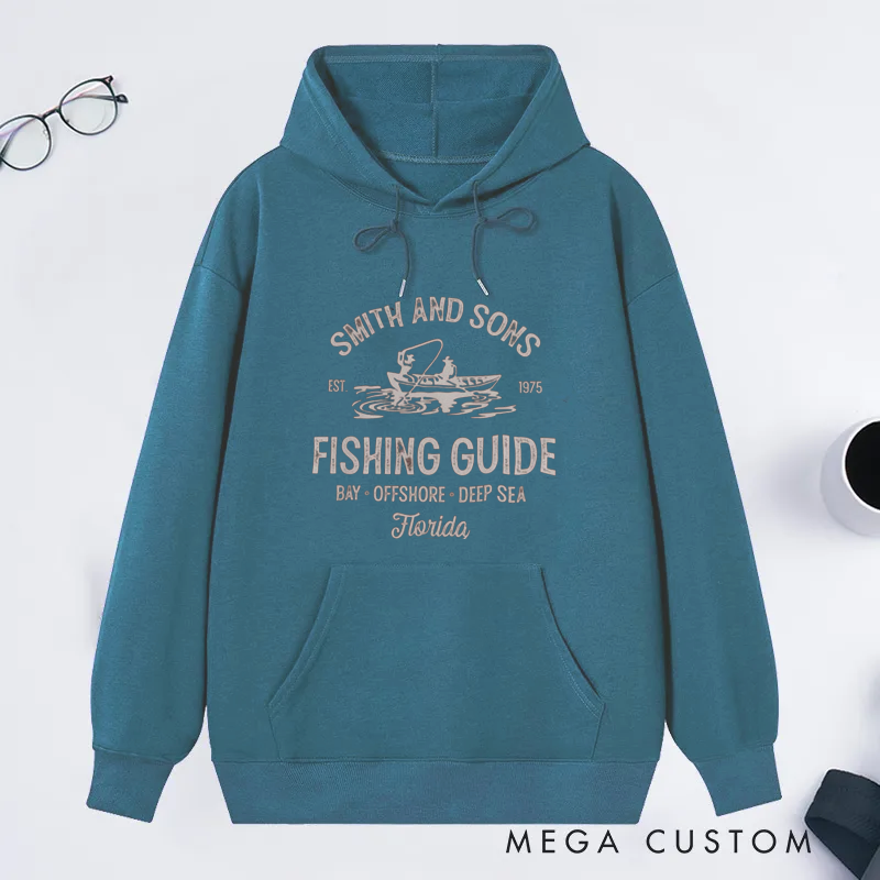 Personalized Fishing Guide Offshore Bay and Deep-Sea Adventures Classic Hoodie for Fishing Lover