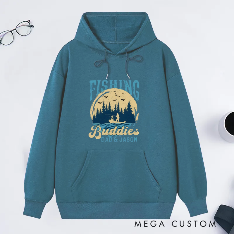 Personalized Fishing Buddy Classic Hoodie Perfect Gift for Outdoor Fishing Enthusiasts