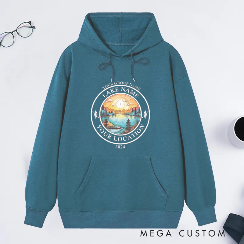 Personalized Lake Adventure Classic Hoodie Great Gift for Fishing Outdoor Lover
