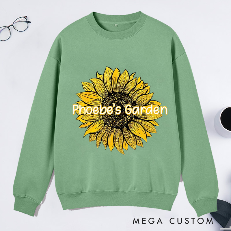 Personalized Sunflower Classic Sweatshirts Plant Lady Sweatshirt with Name Gardener Sweatshirt Plant Lover Gift Gardening Gift Gardener Gift