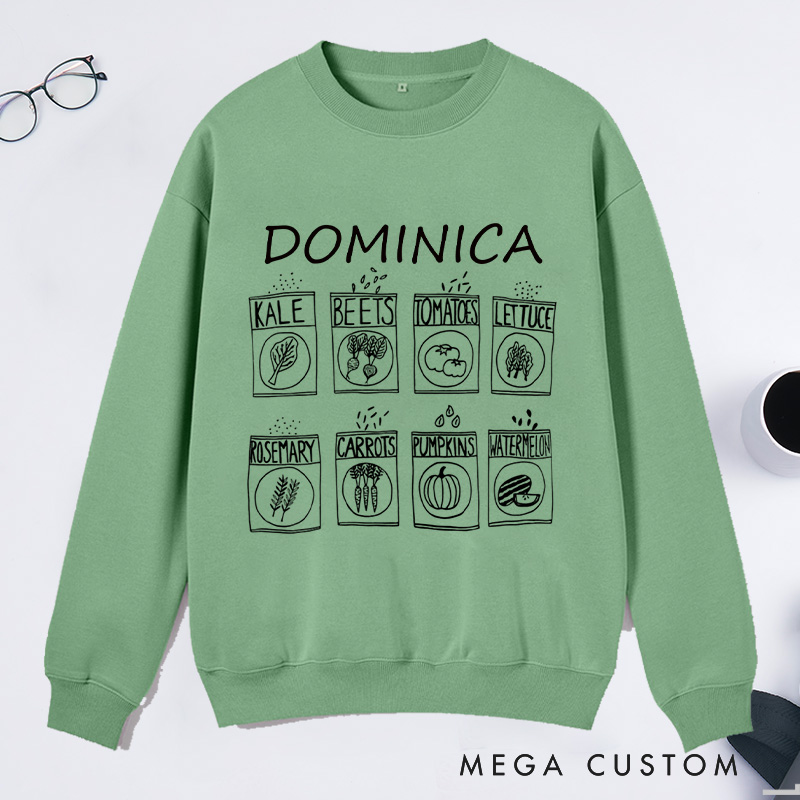 Personalized Garden Classic Sweatshirts Gardening Sweatshirt Gardener Sweatshirt with Name Plant Lover Gift Gardening Lover Gift