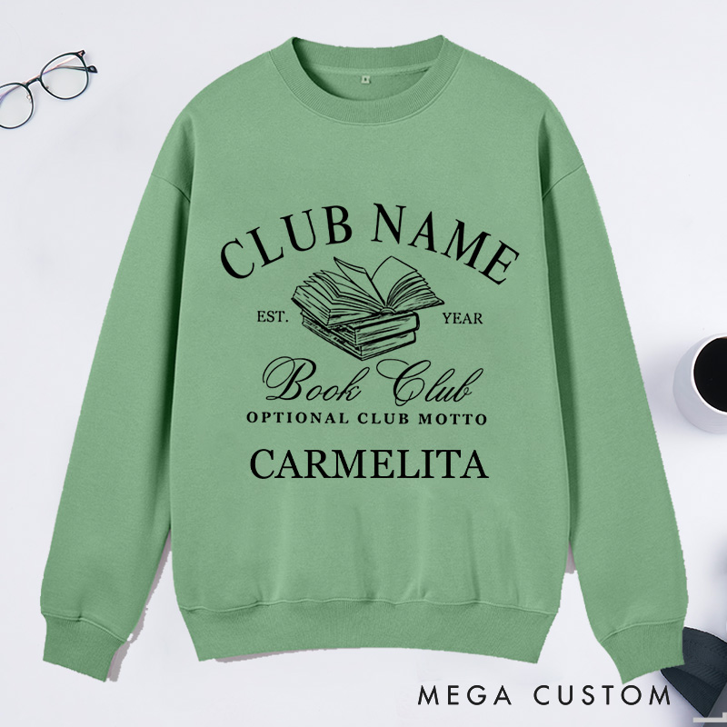 Personalized Book Club Classic Sweatshirts Custom Bookish Sweatshirt with Name Reading Club Sweatshirt Book Lover Gift Librarian Gift Reading Gift