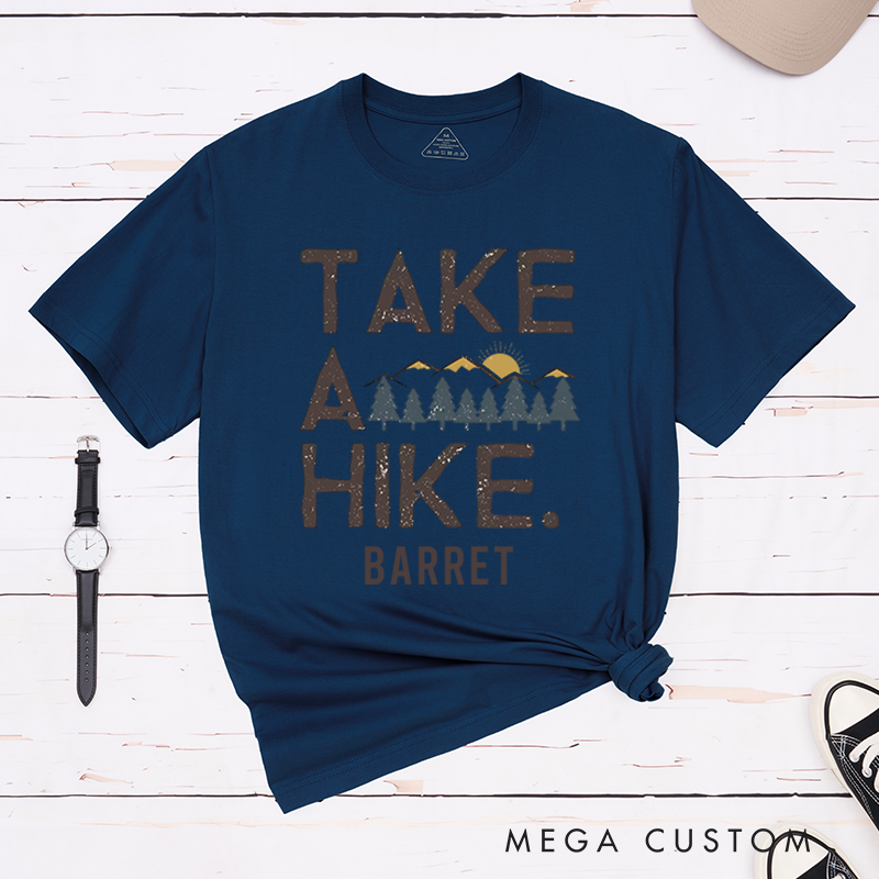 Personalized Take A Hik Adventure T-Shirt Outdoor Life Hiking Travel Shirt Gift for Outdoor Lover
