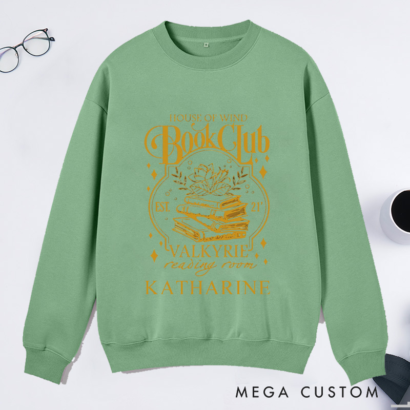Personalized Book Club Classic Sweatshirts with Name Feyre Custom Bookish Sweatshirt Book Lovers Gift Librarian Gift Reading Gift