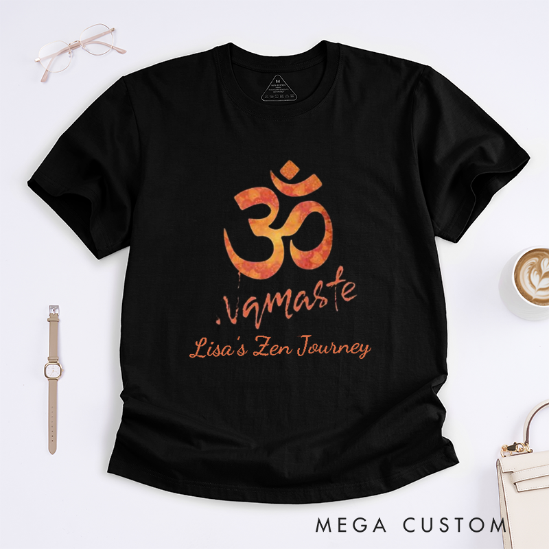 Personalized Om Symbol T-Shirt Namaste Comfort Colors T-Shirt Yoga T-Shirt Yoga Instructor Gift