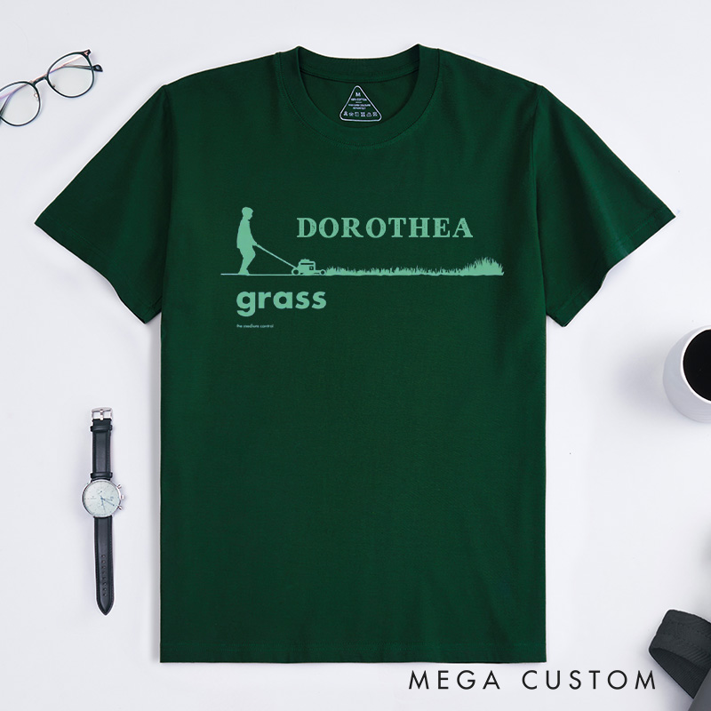 Personalized Grass Men's Classic T-shirts Men Tee Shirt Garden Shirt Gardening Lover Shirt Gift For Dad Gardener Shirt Father's Day Gift