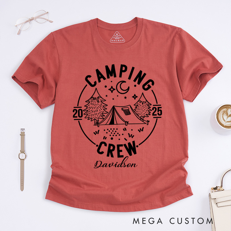 Personalized Camping Crew Classic T-Shirts Gift for Traveling Lovers Travel Lovers Tee Camp Lover Gift