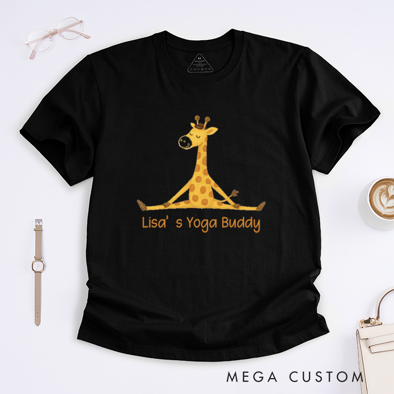 Personalized Mini Yogi T-Shirt Meditation T-Shirt Yoga Gift Mindful T-Shirt Yogi Mom T-Shirt Giraffe T-Shirt