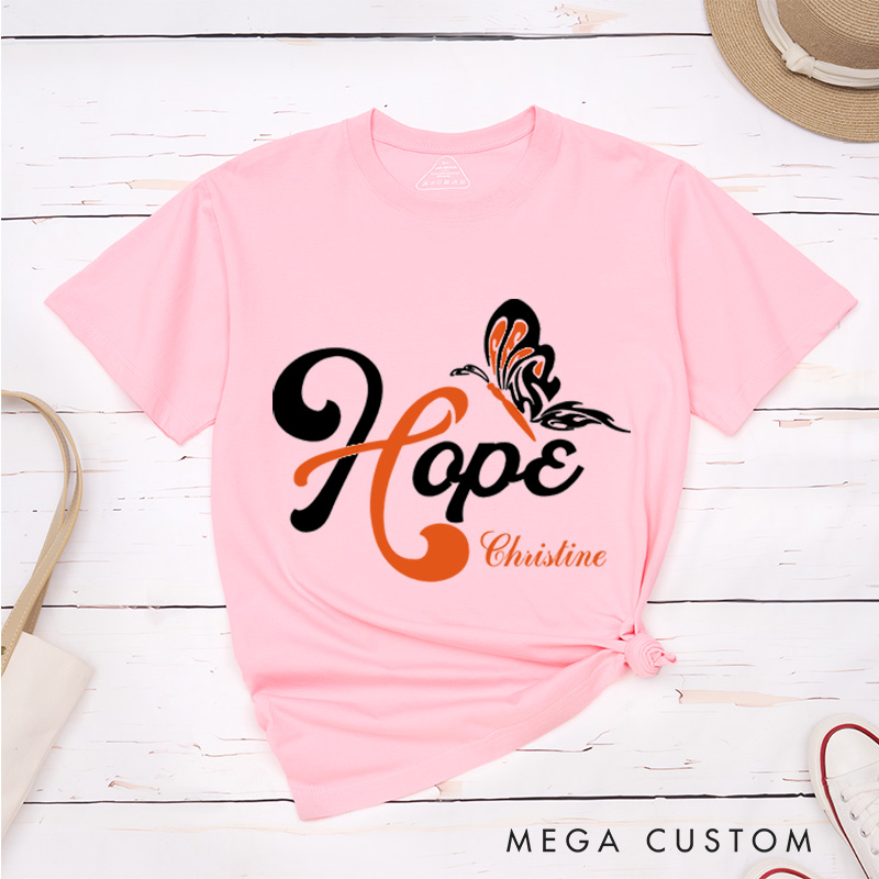 Personalized Kidney Cancer Hope Kidney Awareness T-Shirt
