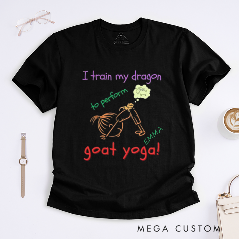Personalized Yoga Girl T-Shirt Cartoon T-Shirt Yoga Lover T-Shirt Fun Yoga T-Shirt Yoga Instructor Yoga Gift