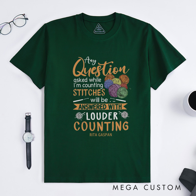 Personalized While I'm Counting Stitches Classic T-Shirts Crochet Gift Crochet Gift Idea Crochet Love Crochet Lover Crochet Lover Gift