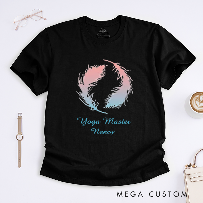 Personalized Yoga Girl T-Shirt Meditation T-shirt Custom Yoga T-Shirt Yoga Class T-Shirt Yoga Gift Namaste T-Shirt