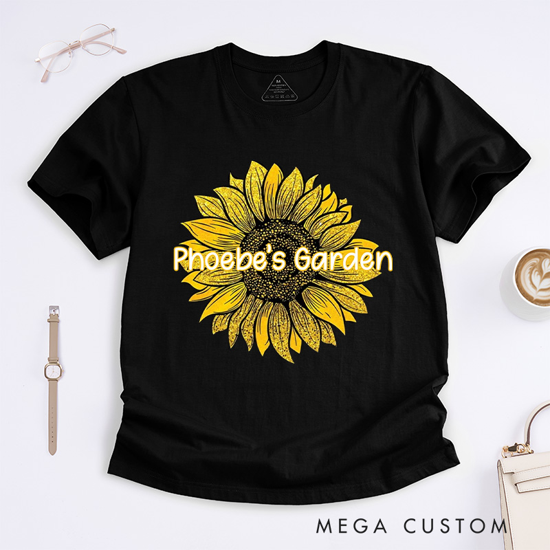 Personalized Sunflower Classic T-shirts Plant Shirt Plant Lover Shirt Garden Shirt Gardener Shirt Gardening Lover Gift