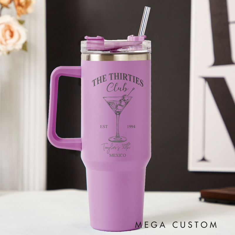 Personalized Birthday Trip Tumbler Traveling Lovers Cup Stainless Steel Laser Engraved Tumbler Custom Birthday Party Favors