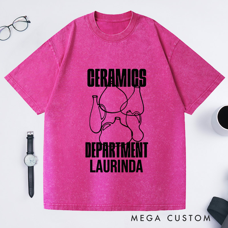 Personalized Ceramics Washed T-Shirts Pottery T-Shirt Ceramics Gift for Potter Pottery Gift 