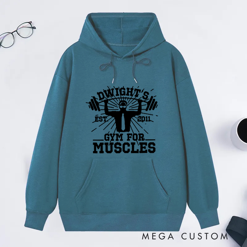 Personalized Fitness Classic Hoodies with Bold Barbell Graphic for Fitness Enthusiasts Bodybuilders and Gym Lovers