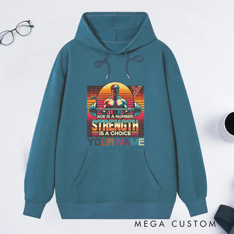 Personalized Fitness Classic Hoodies with Vibrant Motivational Strength Graphic for Fitness Enthusiasts Bodybuilders and Gym Lovers